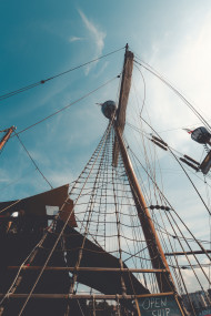 Stock Image: mast of an old sailing ship
