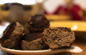 Stock Image: Meatballs Cooking