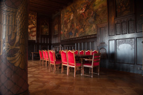 Stock Image: medieval dining room