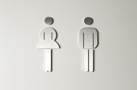 Stock Image: men and women toilet sign