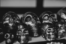 Stock Image: metal skulls