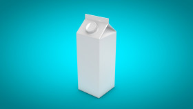 Stock Image: milk carton blank