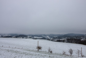 Stock Image: Misty snowy landscape