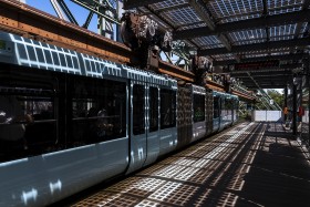 Stock Image: monorail wuppertal adlerbruecke