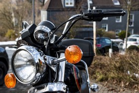 Stock Image: motorbike parking