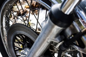 Stock Image: motorbike wheel