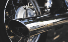 Stock Image: motorcycle exhaust