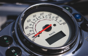 Stock Image: motorcycle speedometer