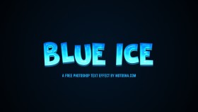 Stock Image: Blue Ice Text Effect for Photoshop