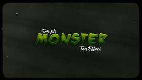 Stock Image: Green Monster PSD Text Effect