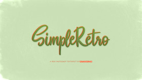 Stock Image: Free Simple PSD Retro Text Effect