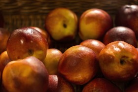 Stock Image: nectarines market