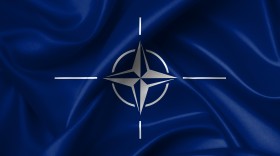 Stock Image: North Atlantic Treaty Organization Flag (NATO Flag)