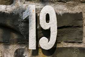 Stock Image: number nineteen
