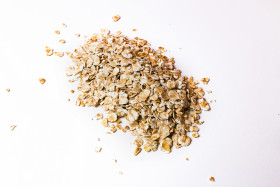Stock Image: oatmeal on an white background