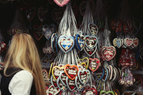 Stock Image: oktoberfest gingerbread hearts