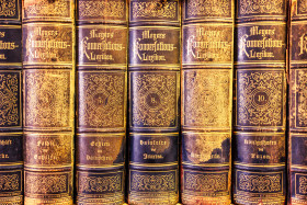 Stock Image: Old books background texture