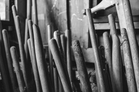 Stock Image: Old broomsticks