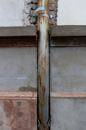 Stock Image: Old gutter pipe