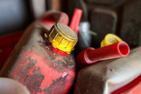 Stock Image: Old petrol can