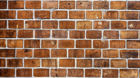 Stock Image: old red brick wall background texture