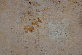 Stock Image: Old reddish rock wall texture