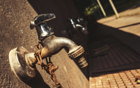 Stock Image: old rusty taps