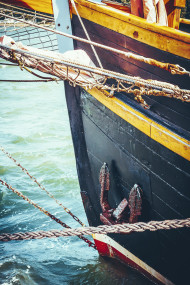 Stock Image: old sailing ship detail