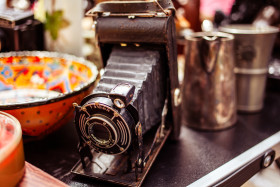 Stock Image: Old vintage camera