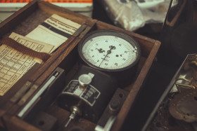 Stock Image: old vintage power measuring instruments