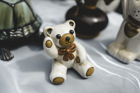 Stock Image: old vintage teddy at a flea market