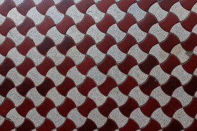 Stock Image: Old vintage tiles red and white