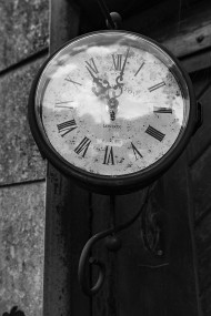 Stock Image: old wall clock roman numerals