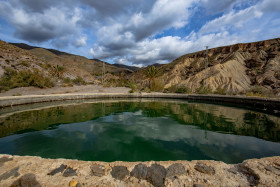 Stock Image: Old water storage fountain in Spain