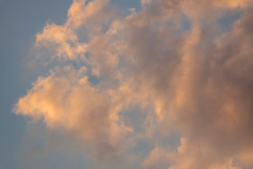 Stock Image: Orange cloudy sky