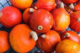 Stock Image: Orange pumpkins