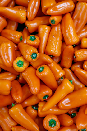 Stock Image: orange sweet peppers