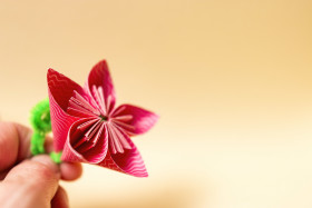Stock Image: origami flower