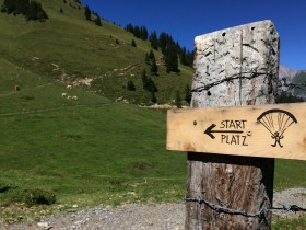 Stock Image: Paragliding launch site