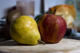 Stock Image: pear and apple