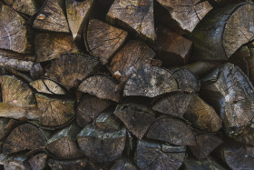 Stock Image: Pile of chopped fire wood