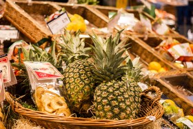 Stock Image: pineapple supermarket