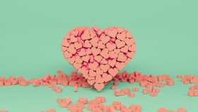 Stock Image: pink hearts