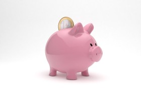 Stock Image: pink piggy bank