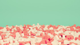 Stock Image: pink sugar hearts