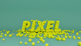 Stock Image: pixel green