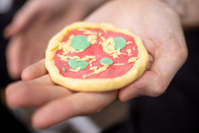 Stock Image: Pizza made from play dough
