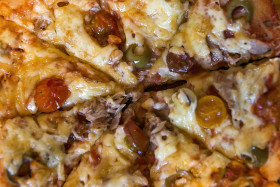 Stock Image: pizza texture
