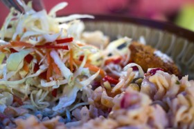 Stock Image: plate with coleslaw