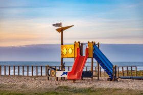 Stock Image: Playground on the beach in Spain